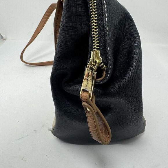 Liz Claiborne Colorblock Satchel Handbag Purse With Shoulder Strap EUC - Picture 4 of 12